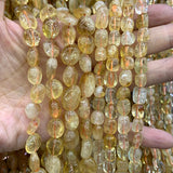 Natural Yellow Citrine Beads 15'' Irregular Quartz DIY Loose Beads