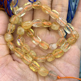 Natural Yellow Citrine Beads 15'' Irregular Quartz DIY Loose Beads