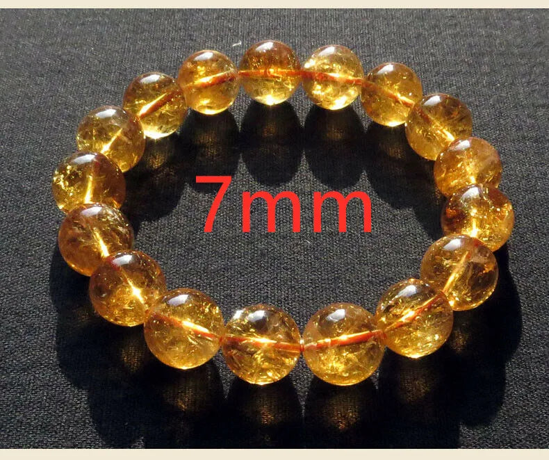 Citrine Round Beads Bracelet 10-14mm AAAAAA