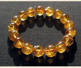 Citrine Round Beads Bracelet 10-14mm AAAAAA