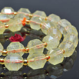 Natural Yellow Citrine Crystal Double Point Loose Beads