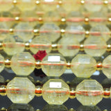 Natural Yellow Citrine Crystal Double Point Loose Beads