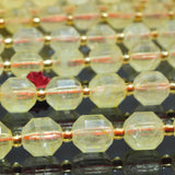 Natural Yellow Citrine Crystal Double Point Loose Beads