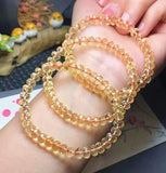 Citrine Quartz Bracelet 7.5mm Abacus Beads AAAAA