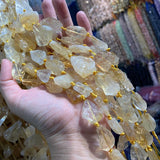 Natural Yellow Citrine Quartz Beads 15'' Irregular DIY Loose Beads