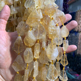 Natural Yellow Citrine Quartz Beads 15'' Irregular DIY Loose Beads
