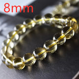 Natural Yellow Citrine Quartz Bracelet Round Beads 10mm - 13mm AAAAA