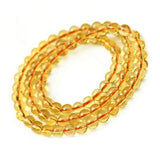 Yellow Citrine Quartz Bracelet 3 Laps Beads AAAAA 5mm 6mm 7mm