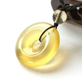 Yellow Citrine Quartz Crystal Pendant Necklace Gemstone Women Citrine Quartz