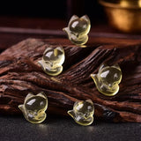 Natural Yellow Citrine Quartz Crystal Women Pendant 26x14x12mm