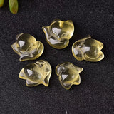 Natural Yellow Citrine Quartz Crystal Women Pendant 26x14x12mm