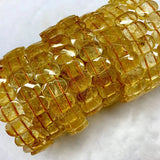 Yellow Citrine Stone Beads Bracelet for Women Men Gift
