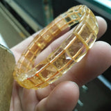 Yellow Citrine Stone Bracelet Natural Gemstone Jewelry Bangle