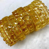 Yellow Citrine Stone Beads Bracelet Gemstone Bangle For Women/Men Gift