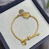 Yellow Citrines PIXIU Bracelet for Health Wealth Lucky Gift
