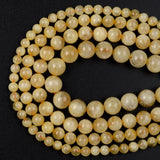 Natural Yellow Citrines Quartz Spacer Beads 6/8/10/12mm