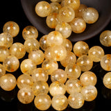 Natural Yellow Citrines Quartz Spacer Beads 6/8/10/12mm