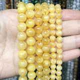 Natural Yellow Citrines Quartz Spacer Beads 6/8/10/12mm
