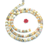 Natural Yellow Crazy Lace Agate Heishi Wheel Beads for DIY Jewelry Making