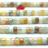Natural Yellow Crazy Lace Agate Heishi Wheel Beads for DIY Jewelry Making