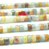 Natural Yellow Crazy Lace Agate Heishi Wheel Beads for DIY Jewelry Making