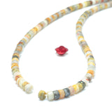 Natural Yellow Crazy Lace Agate Heishi Wheel Beads for DIY Jewelry Making