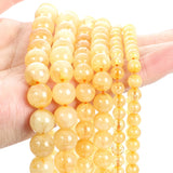 Smooth Citrine Round Crystal Beads for Jewelry Making 6/8/10MM