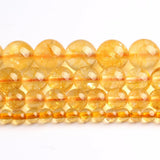 Citrine Beads Round Loose Stone Beads for DIY Jewelry Making