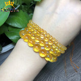 Yellow Crystal Citrine Quartz Beads Round Loose Spacer 4/6/8/10mm DIY Bracelet