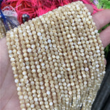 Yellow Faceted Shell Beads for Jewelry Making
