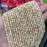 Yellow Faceted Shell Beads for Jewelry Making