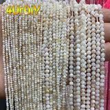 Yellow Faceted Shell Beads for Jewelry Making