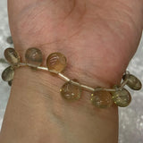 Yellow Fluorite Stone Beads 15'' Drop DIY Loose Beads For Jewelry Making