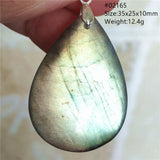 Yellow Light Labradorite Pendant Water Drop Necklace