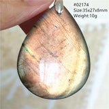 Yellow Light Labradorite Pendant Water Drop Necklace