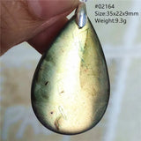 Yellow Light Labradorite Pendant Water Drop Necklace