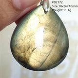 Yellow Light Labradorite Pendant Water Drop Necklace