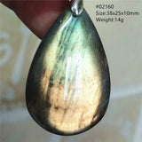 Yellow Light Labradorite Pendant Water Drop Necklace