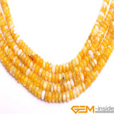 Yellow Green Agates Rondelle Spacer Beads for Jewelry Making 15 inch