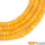 Yellow Green Agates Rondelle Spacer Beads for Jewelry Making 15 inch