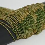 Natural Yellow-Green Clean Tourmaline Faceted Round Beads 2mm
