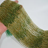 Natural Yellow-Green Clean Tourmaline Faceted Round Beads 2mm