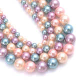 Shell Pearl Round Loose Stone Beads For Jewelry Making Necklace DIY 6-12mm