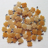 Yellow Jades Stone Cross Shape Pendants for DIY Jewelry Making 30Pcs/Lot