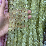 Yellow Lemon Quartz Beads 15'' Faceted Irregular DIY Loose Beads