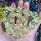 Natural Yellow Lemon Quartz Faceted Beads 15'' DIY Loose Beads