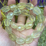 Yellow Lemon Quartz Beads 15'' Faceted Irregular DIY Loose Beads