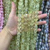 Natural Yellow Lemon Quartz Faceted Beads 15'' DIY Loose Beads