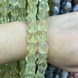 Natural Yellow Lemon Quartz Faceted Beads 15'' DIY Loose Beads