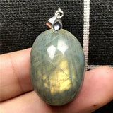 Labradorite Necklace Pendant Silver Moonstone Beads